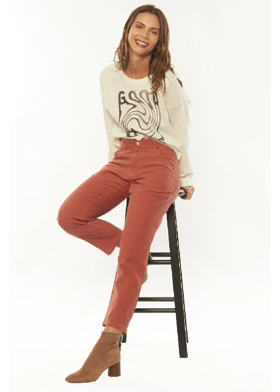 Amuse Society ODESSA WOVEN PANT-TSS Relaxed High-Waist Trousers