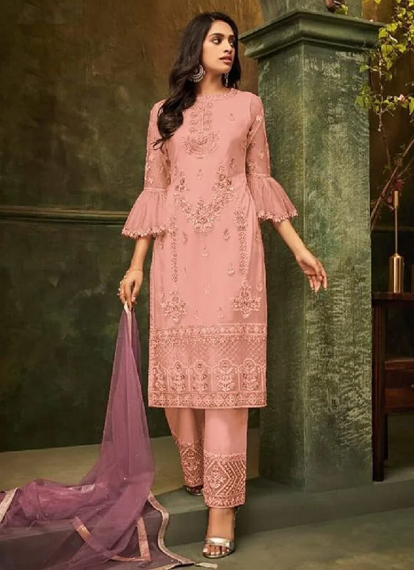 Baby Pink Butterfly Net Suit Pant Sleek Black Pants