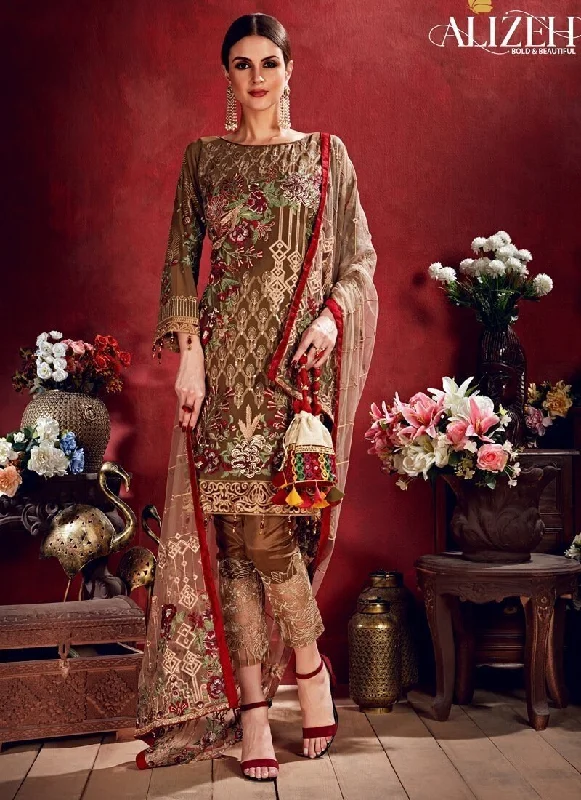 Brown Pant style Straight Georgette Trendy Tapered Pants