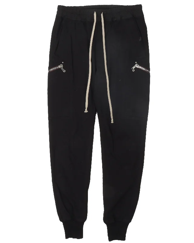 Perfoma FW20 Cargo Sweat Pant Chic Faux Leather Pants