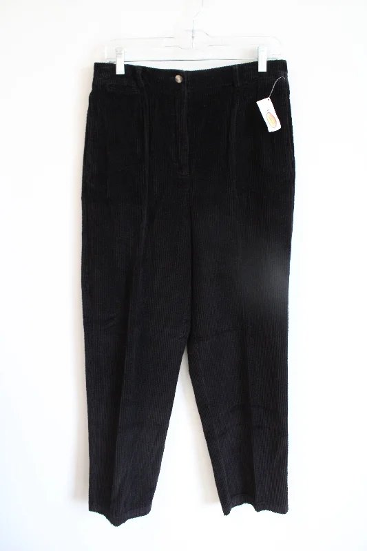 NEW Talbots Vintage Black High Waisted Corduroy Pants | 10 Chic Capri Pants