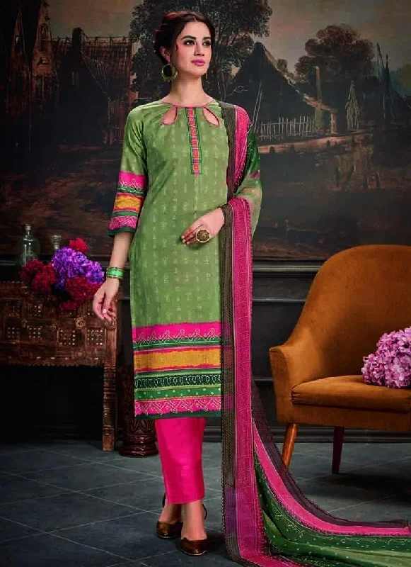 Mehendi Pure Zam Cotton  Pant Straight Casual Plaid Pants