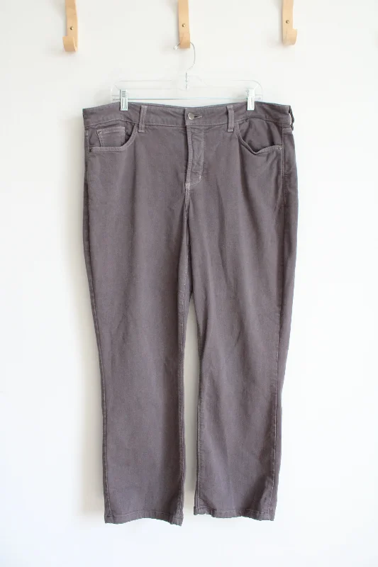 NYDJ Gray Straight Marilyn Pants | 16W Cozy Fitted Pants