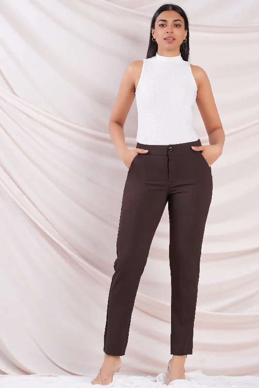 Front Button Slim Leg Pant Cozy Maternity Pants