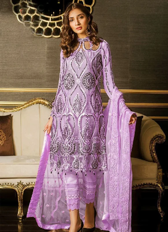 Purple Heavy Net Pant Suit Fashionable Work Pants
