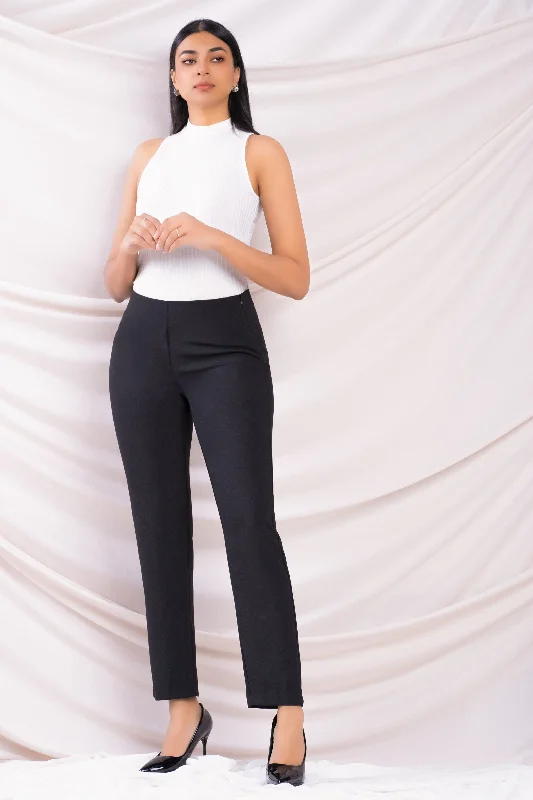 Slim Fit Side Zip Pant Casual Wide Pants