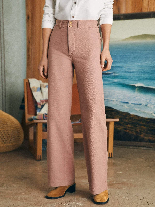 Stretch Terry Harbor Pant - Wood Rose Chic Capri Pants