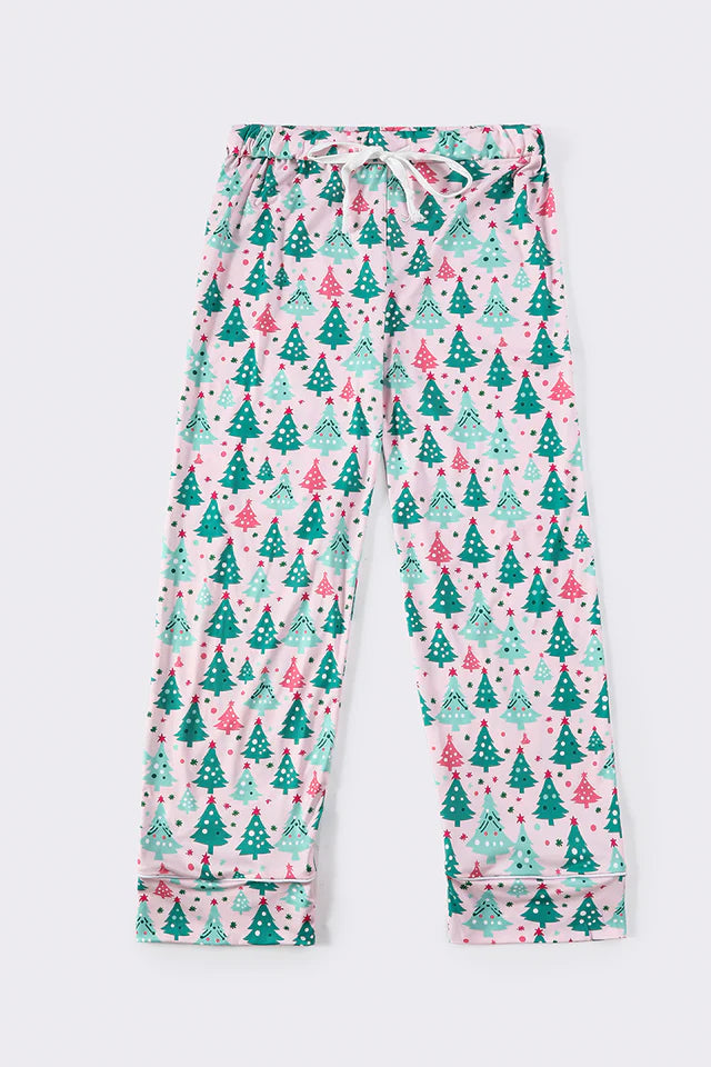 Women's Christmas Tree Print PJ Pants Soft Sweatpants Style