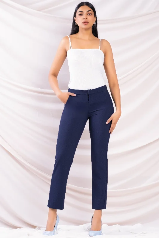 Slim Fit Front Hook Pant Fashionable Sporty Pants