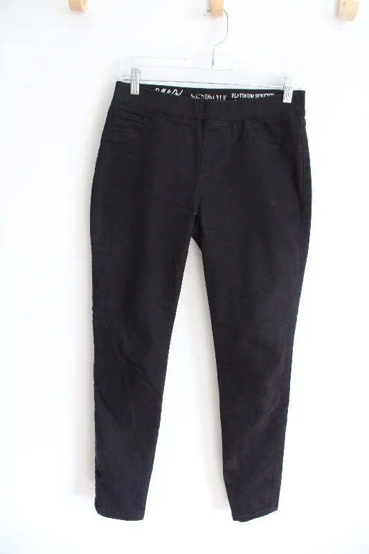 Sound Style Platinum Stretch Black Pants | S Trendy Printed Pants