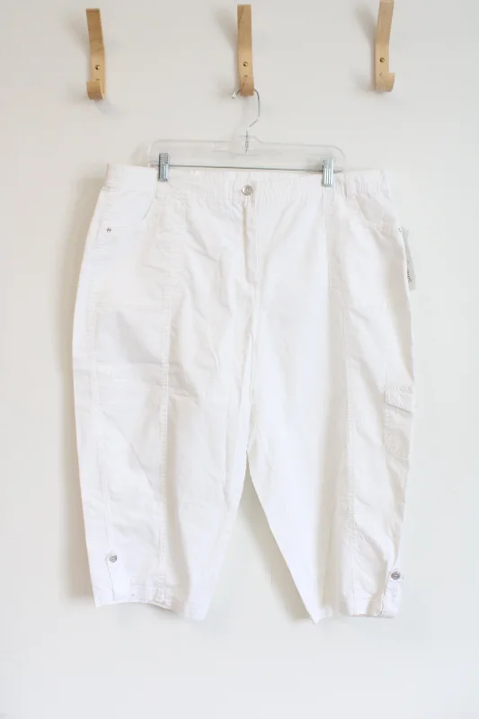 NEW Hasting & Smith White Capri Pants | 16W Soft Wool Pants