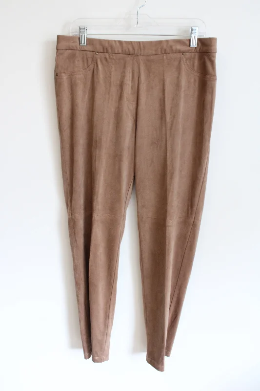 Ruby Rd. Brown Suede Pants | M Modern Bootcut Pants