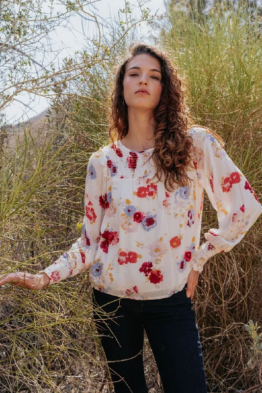 Mabel Blouse Floral Chiffon Blouse