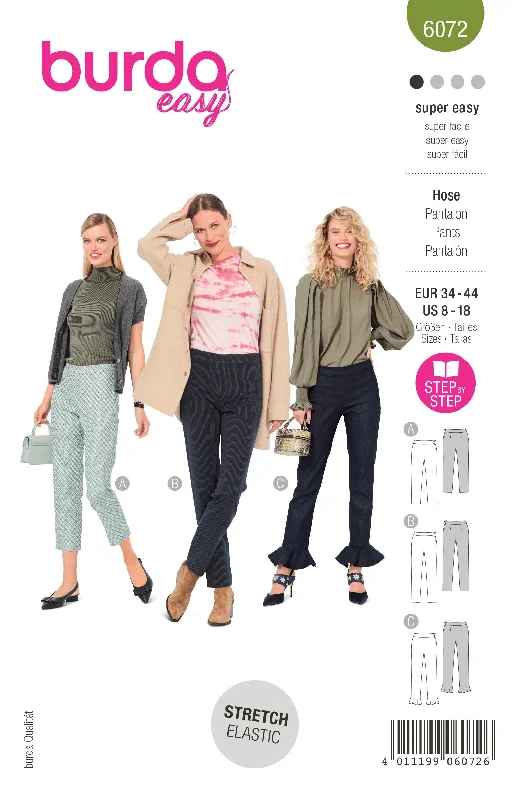 Burda X06072 Misses Skirt/Pants Casual Lounge Pants