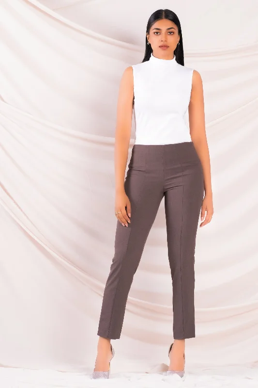 Side Zip Slim Fit Pant Trendy Tapered Pants