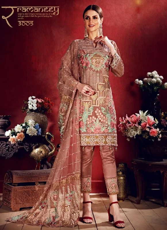 Dusty Pink Pant style Straight Georgette Stylish Slim Trousers