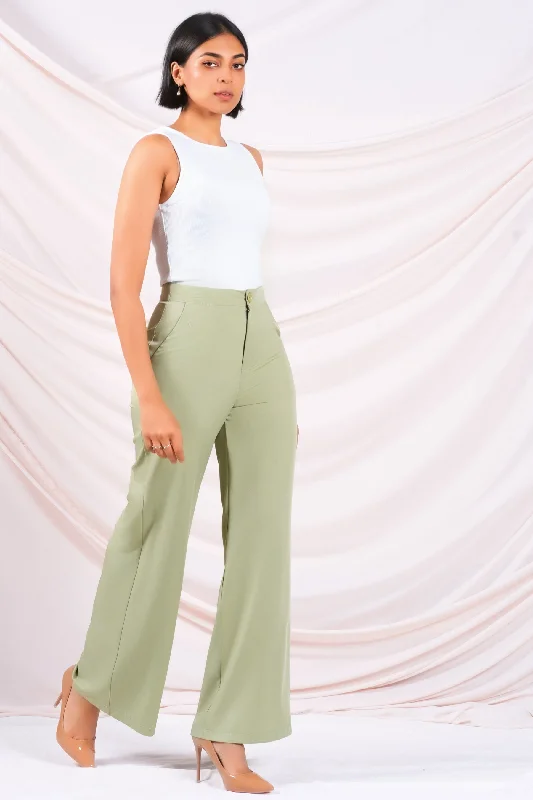 High Waist Button Up Pant Comfortable Maternity Pants