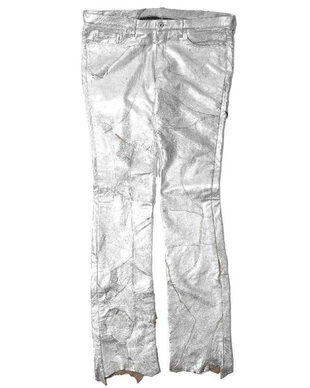 Sample Leather Metallic Pants Classic Chino Pants