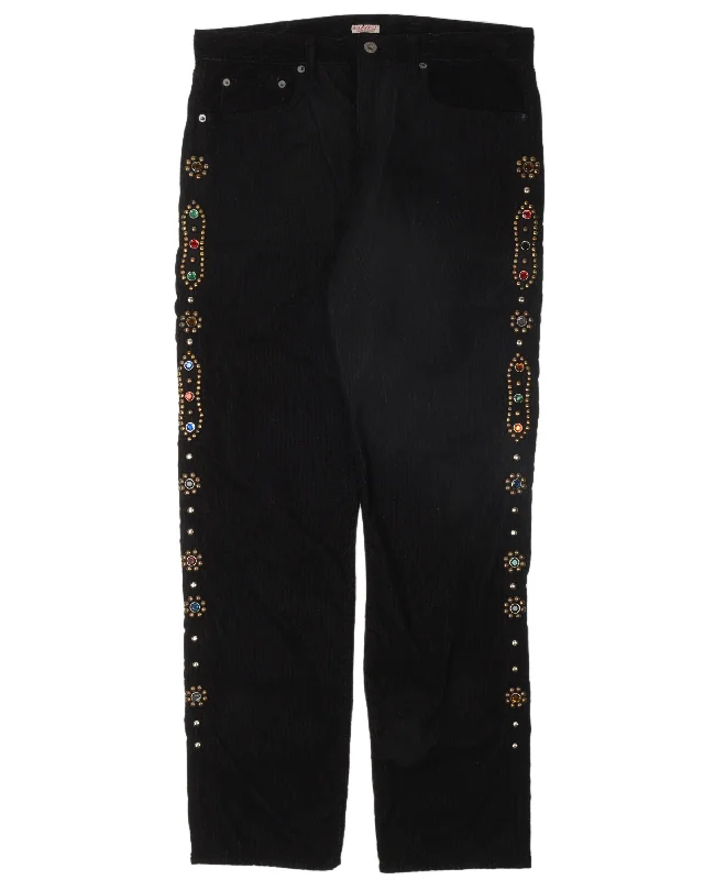 Corduroy Studded Pants Comfortable Cargo Pants