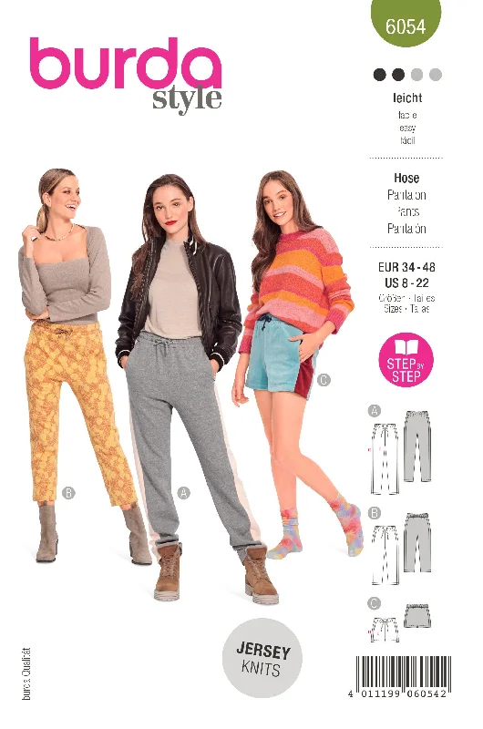 Burda X06054 Misses Skirt/Pants Comfy Athletic Pants
