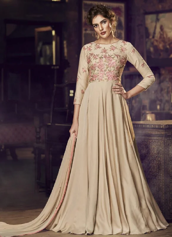 Modal Satin Chikoo Straight Suit Pant Bottom Trendy Wide-Legged Trousers