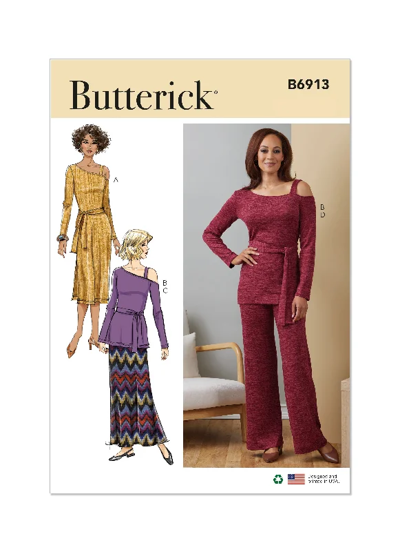 Butterick B6913 Misses' Knit Dress, Top, Skirt and Pants Formal Dress Pants