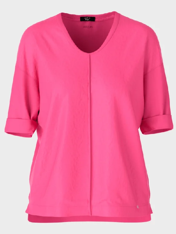 Marc Cain Additions Blouse In Pink WA 55.01 J29 COL 245 Frilled Cuff Blouse