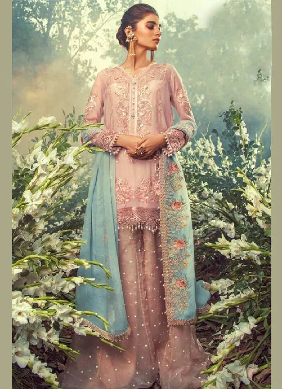Cream Foux Georgette Pant Salwar Suits Formal Stretch Pants