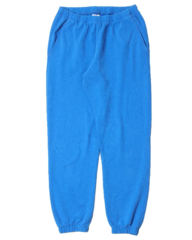 Blue Sweat Pant Wide-Legged Palazzos