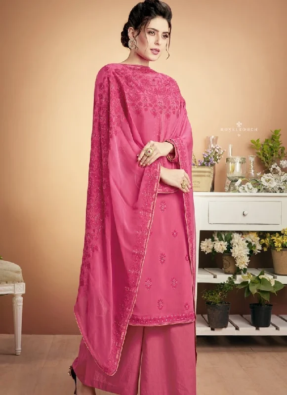 Dusty Pink Pant style Suit Heavy Muslin Stylish Harem Pants