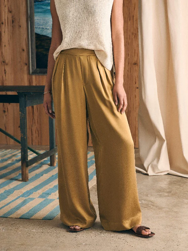 Sandwashed Silk Gemma Pant - Antique Bronze Comfortable Denim Pants