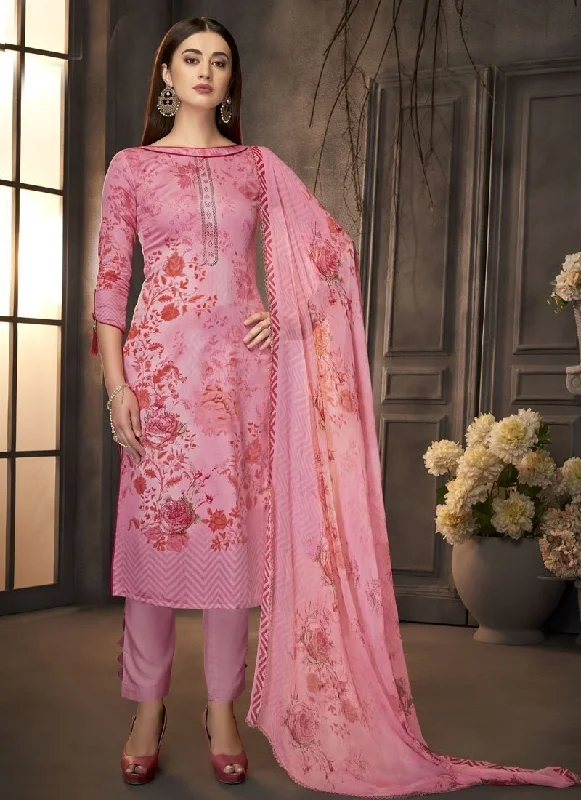 Light Pink Pure Zam Cotton  Pant Straight Stylish Harem Pants