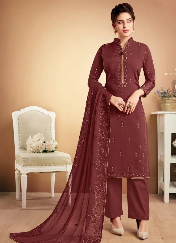 Wine Pant style Suit Heavy Muslin Warm Wool Trousers