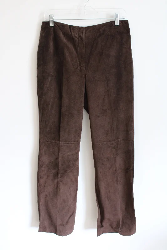 Apostrophe Genuine Leather Brown Pants | 8 Lightweight Jogger Pants