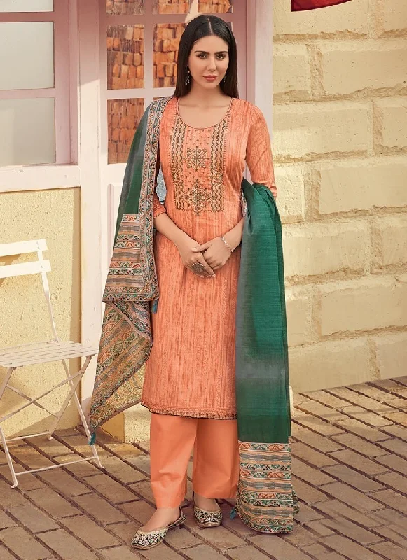 Peach Pure Jam Cotton  Pant Suit Casual Yoga Pants