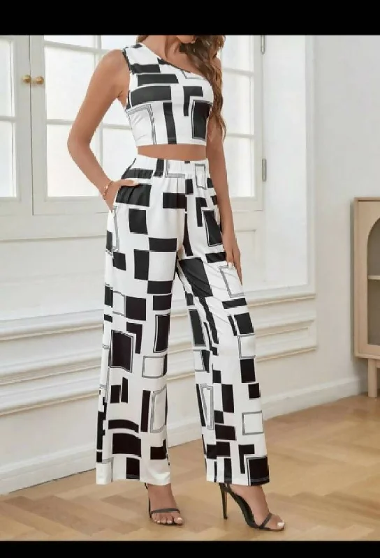 Fashion Beauty Style 7 Set Pants With Top For Women Stylish Elastic Waist Pants