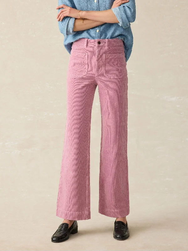 Softstretch Cord Patch Pocket Pant - Orchid Haze Comfortable Wide-Leg Pants