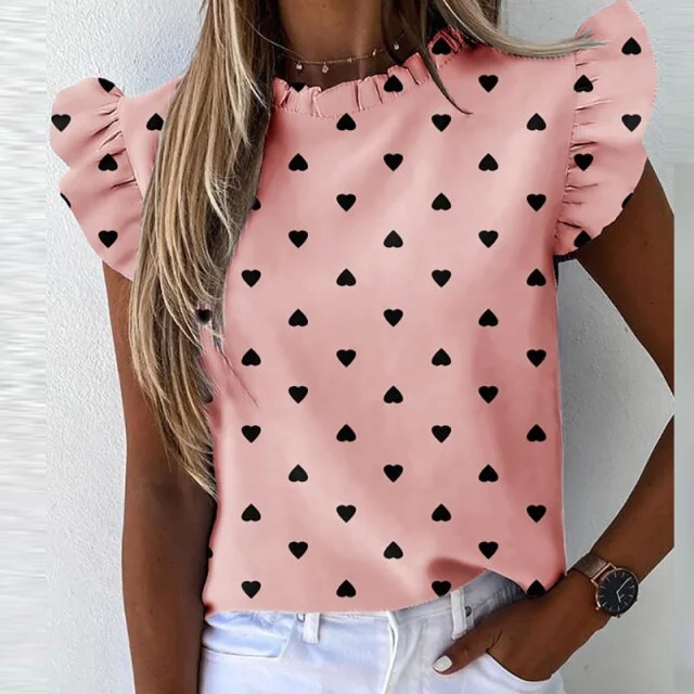 pink heart print