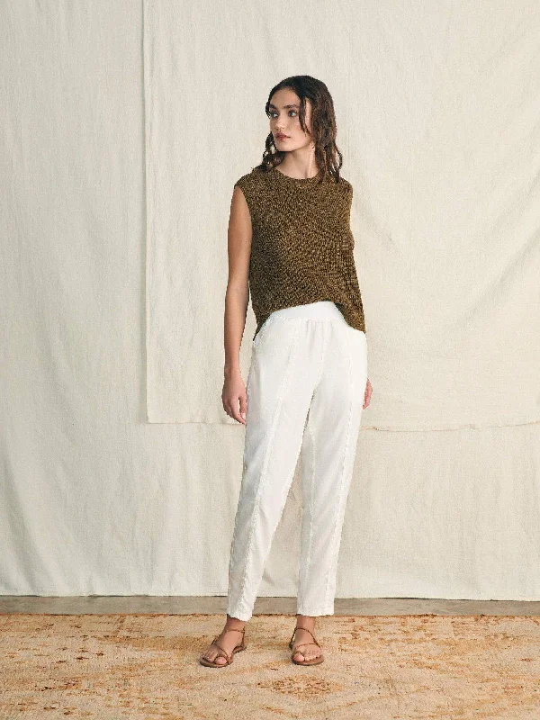 Arlie Pant - White Casual Sweatpants Style