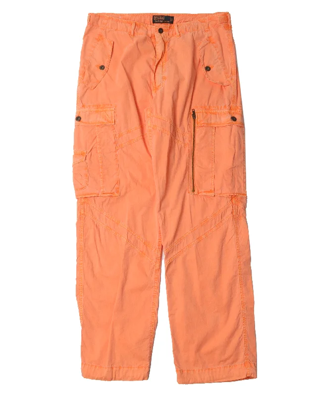 Polo Ralph Orange Cargo Pant Cozy Fitted Pants