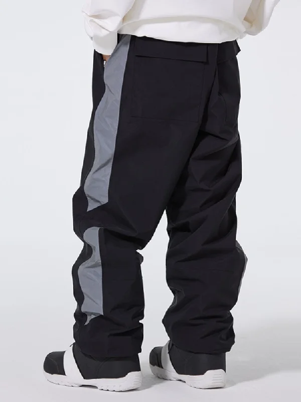 ARCTIC QUEEN Reflective Snowboard Pants - Unisex Trendy Printed Pants