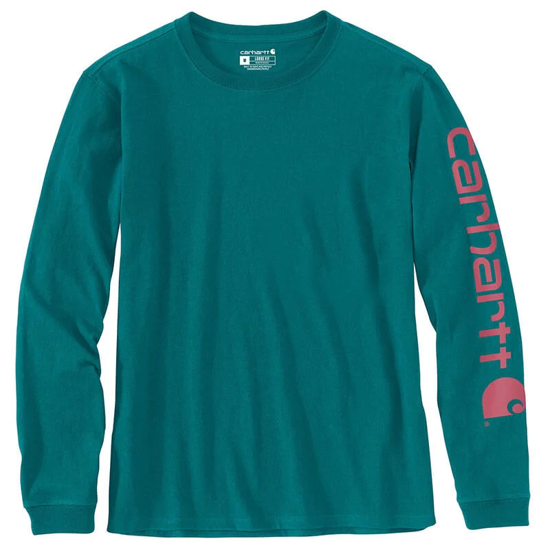 103401 - Carhartt Women's WK231 Workwear Sleeve Logo Long-Sleeve T-Shirt Fleece Nylon Spandex 103401 - Carhartt Women's WK231 Workwear Sleeve Logo Long-Sleeve T-Shirt Fleece Nylon Spandex