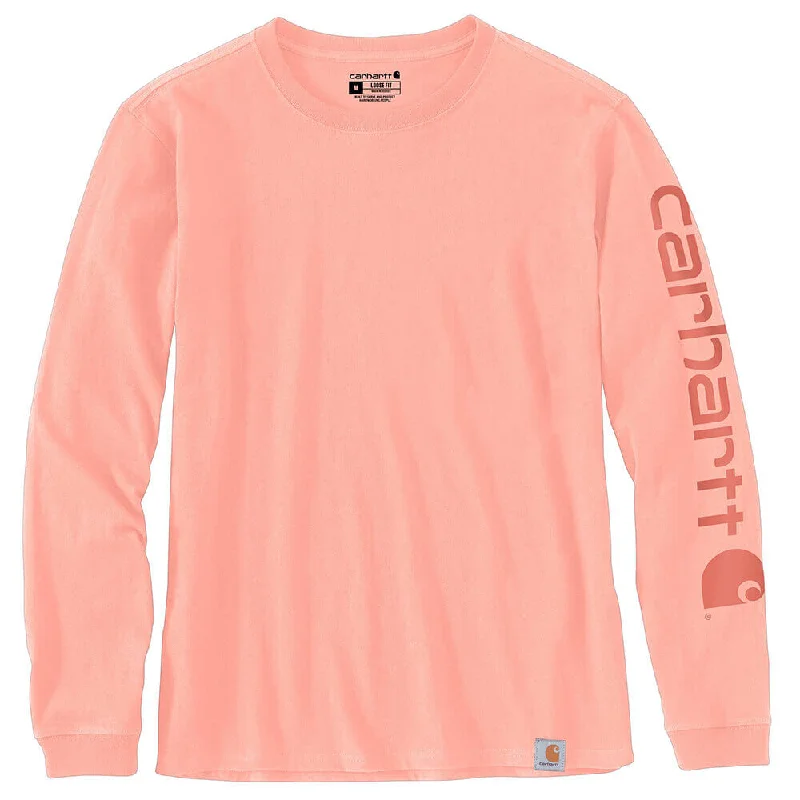 103401 - Carhartt Women's WK231 Workwear Sleeve Logo Long-Sleeve T-Shirt Houndstooth Herringbone Solid 103401 - Carhartt Women's WK231 Workwear Sleeve Logo Long-Sleeve T-Shirt Houndstooth Herringbone Solid