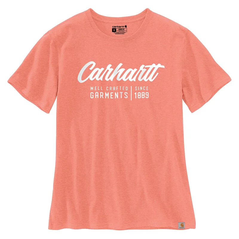 105262 - Carhartt Women's Loose Fit Heavyweight Short-Sleeve Crafted Graphic T-Shirt Fitted T-Shirt Seamless Stretchy