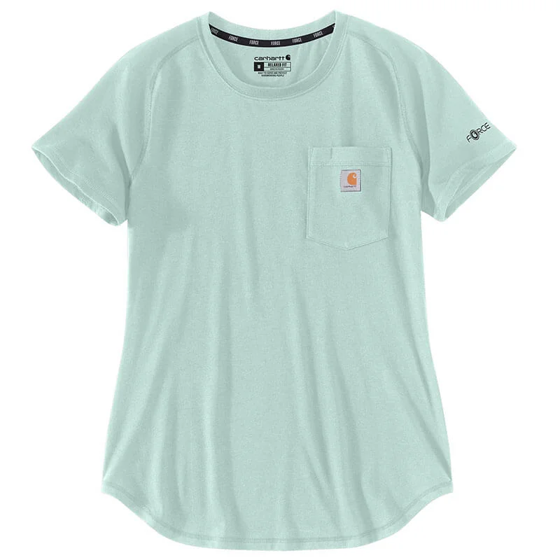 105415 - Carhartt Women's Force Relaxed Fit Midweight Pocket T-Shirt Rayon Fabric Velvet Fabric Corduroy Fabric 105415 - Carhartt Women's Force Relaxed Fit Midweight Pocket T-Shirt Rayon Fabric Velvet Fabric Corduroy Fabric