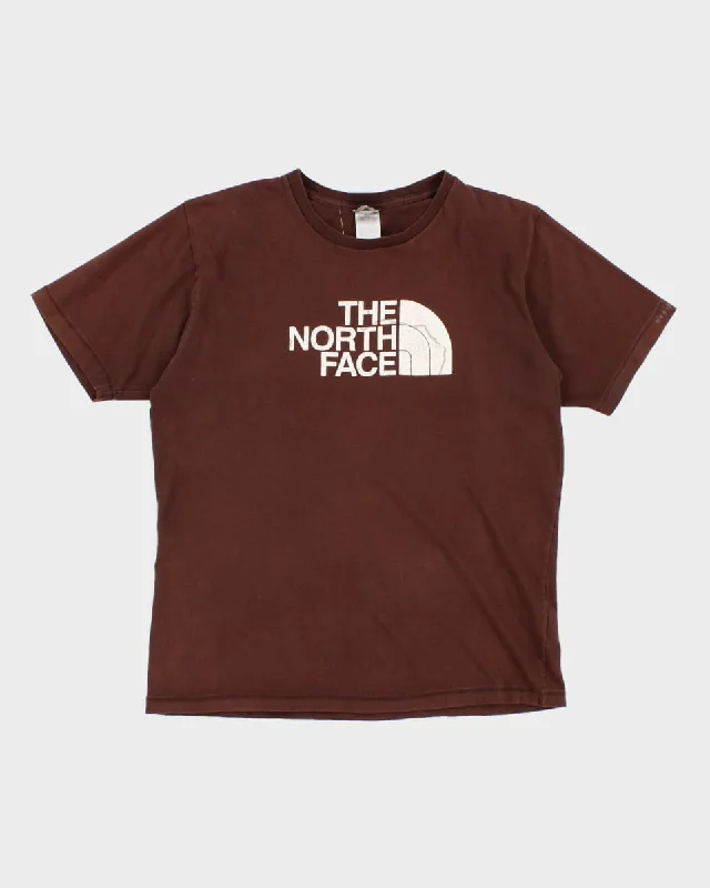 2000's Men's The North Face Brown T-Shirt - M Faux Fur Fabric Real Fur Fabric Shearling Fabric