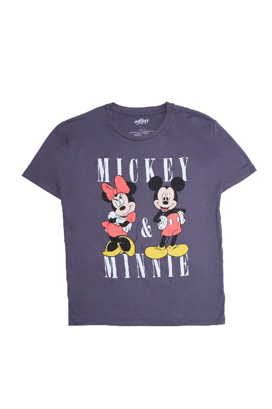 Mickey & Minnie Graphic Relaxed Tee Striped Floral Plaid