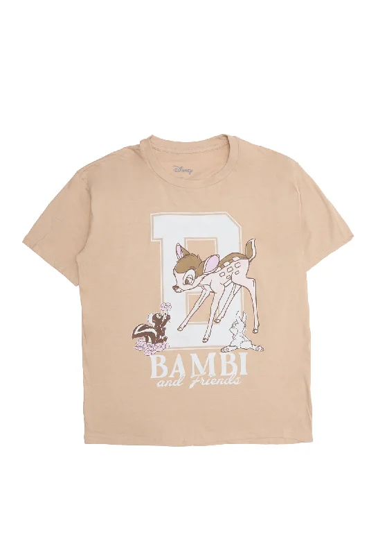 Bambi And Friends Graphic Relaxed Tee Houndstooth Herringbone Solid
