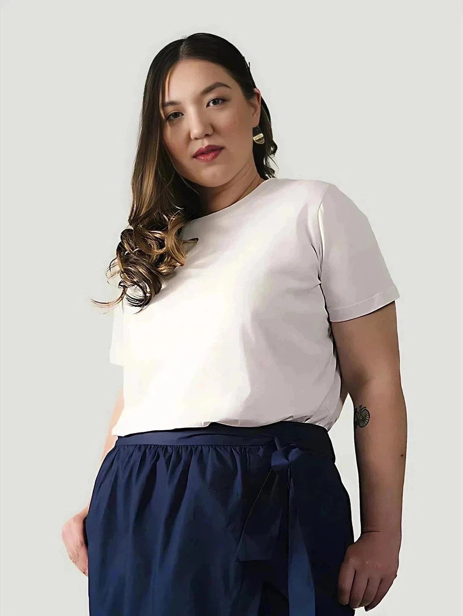 AND COMFORT Plus Size Cloud Tee Real Fur Shearling Chenille