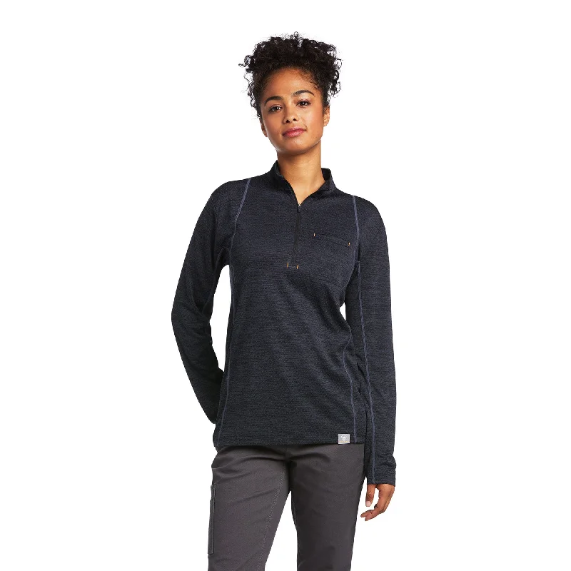Ariat - Women's Rebar Evolution 1/2 Zip T-Shirt Silk Blend Satin Velvet